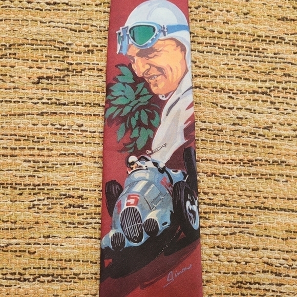 VINTAGE Ralph Marlin "Race Driver" Tie - Picture 7 of 8